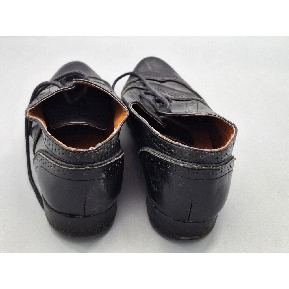 Tommy Hilfiger Black Leather Shoes 8M TW FABRIZIA Leather Upper Balance Man Made